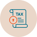 Overpayment of tax icon