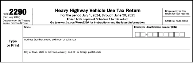 Heavy Highway vehicle use tax return