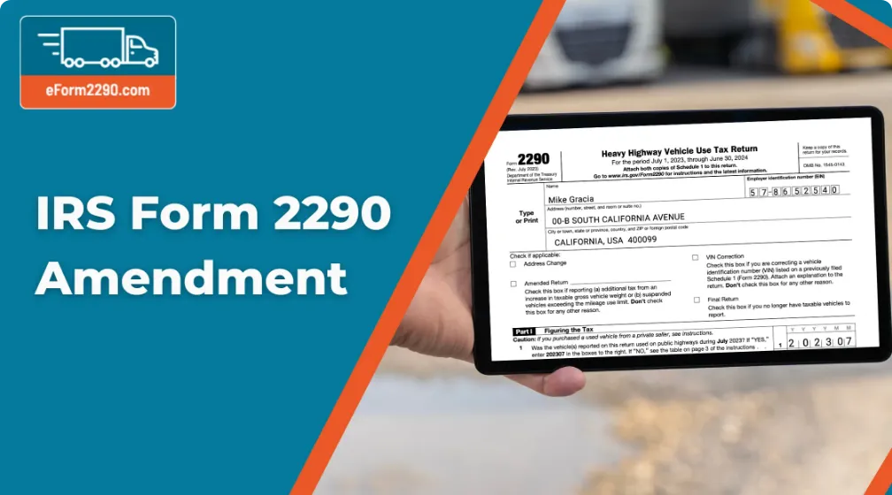 Form 2290 amendment